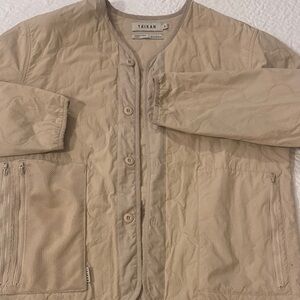 Beige Quilted Men's Jacket